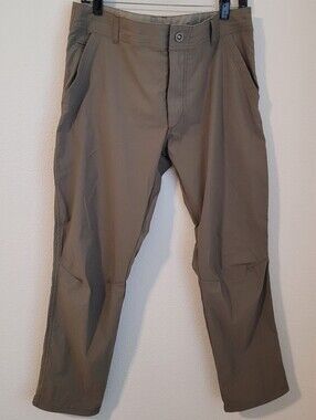 Kuhl Renegade Rock Pants 34x28 Khaki Tan Stretch Hiking Outdoor Tech Utility